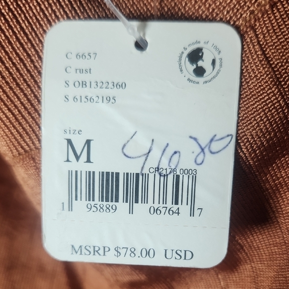 Free People Orange Ribbed Maxi Pencil Skirt Casual - Picture 5 of 8